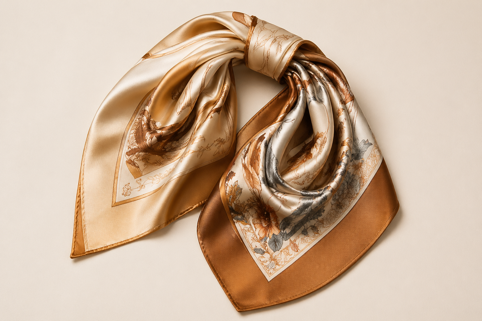 Silk scarves and accessories