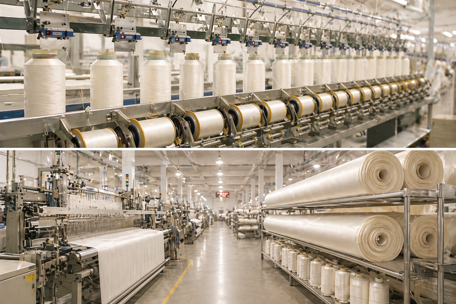 Silk fabric factory